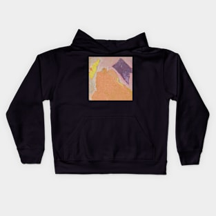 Abstract mixed media acrylic painting Kids Hoodie